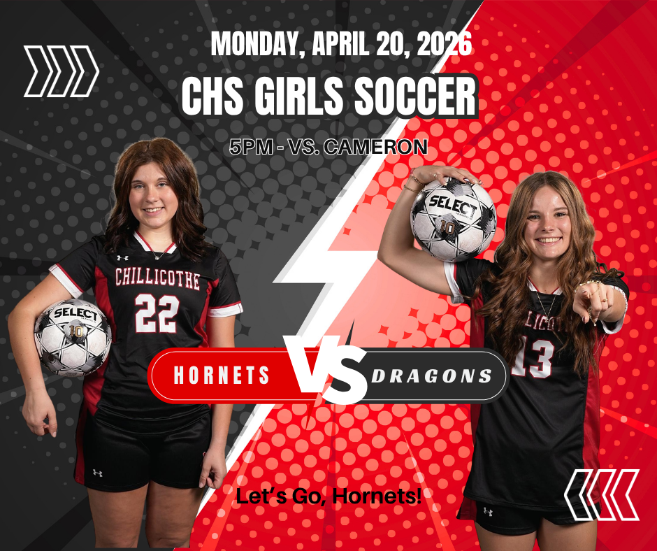 Hornet fans—come out to Jerry Litton Memorial Stadium tonight and cheer on our Chillicothe Girls Soccer team as they take on Cameron at 5 PM! The weather is perfect for soccer, so bring a friend and help us pack the stands. Let’s go, Hornets!