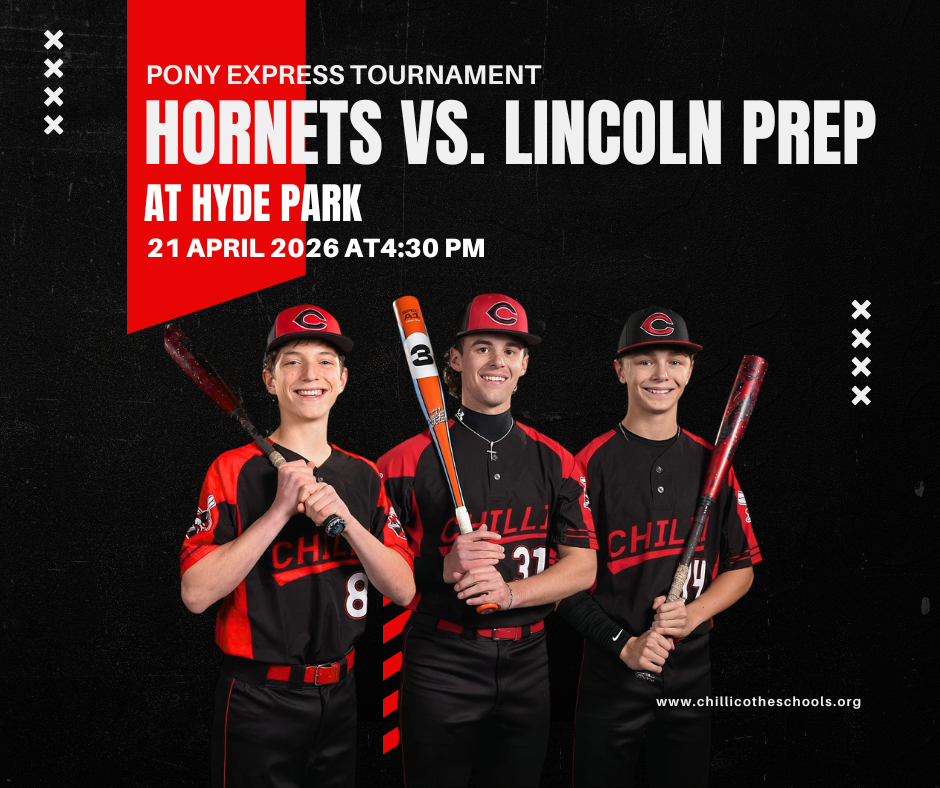 CHS Varsity Hornets are headed to Hyde Park in St. Joseph for the Pony Express Tournament! We take on Lincoln Prep today at 4 PM. Play hard, stay focused, and bring home a win. Hornet Nation is cheering you on! Let’s go Hornets!