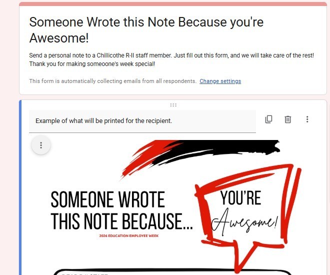 Someone wrote this note because you're awesome! 