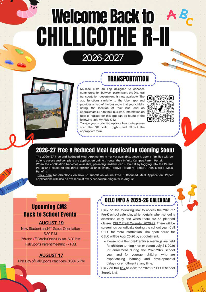 Back to school iinformation