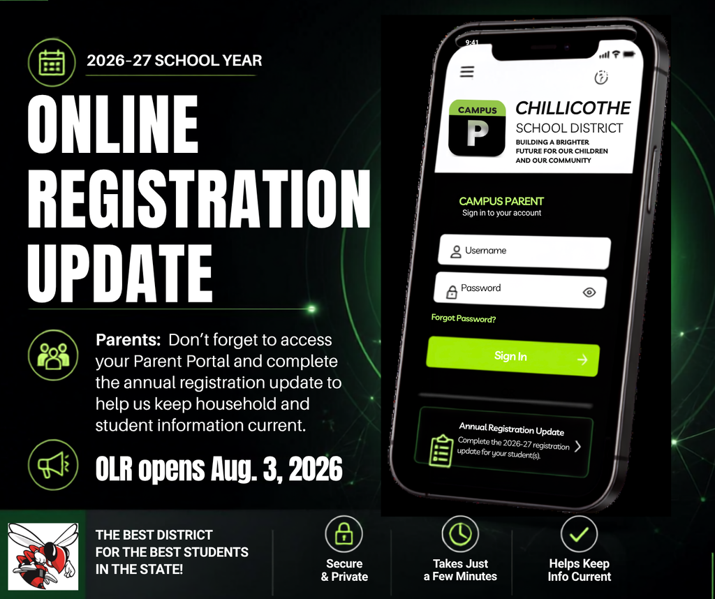 2026-27 School Year Online Registration update OLR opens Aug. 3, 2026.