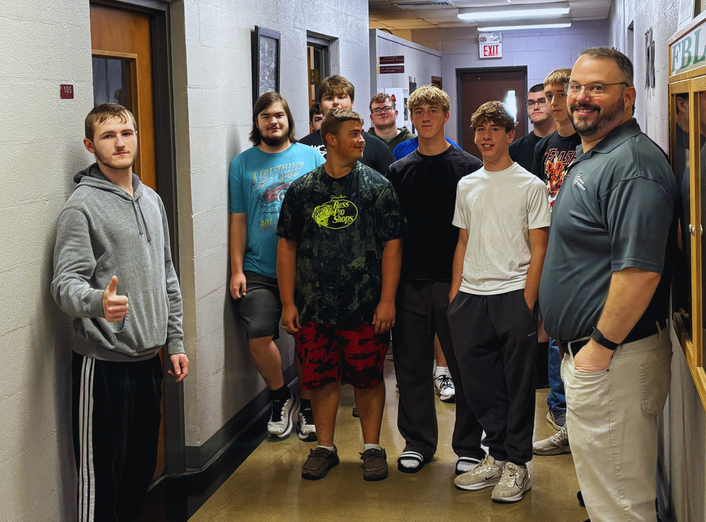 GRTS students standing with Brandon Duckworth (right)