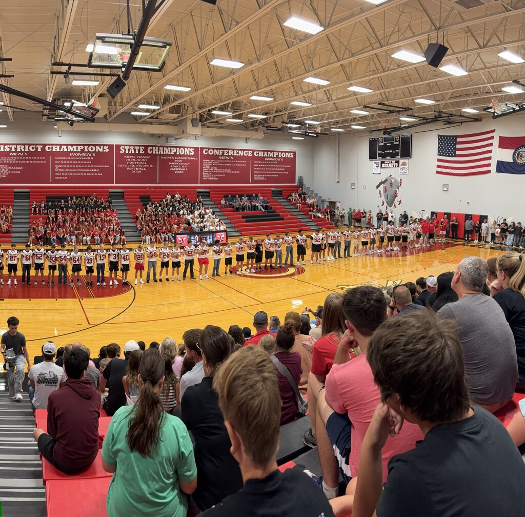 The CHS Football team is introduced  during Meet the Hornets last night.
