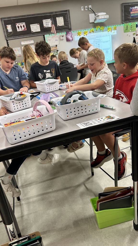 Fifth graders from Mrs. Davis' class joined Second graders from Ms. Myers' class to created fall themed bookmarks for reading!