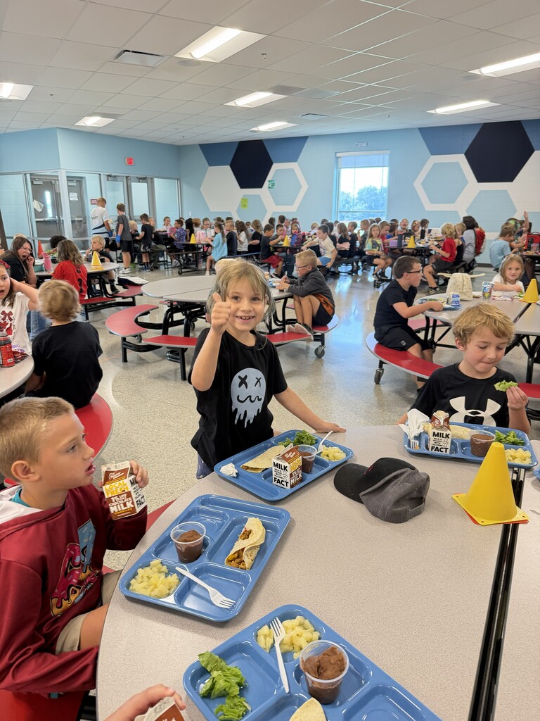 CES Student gives a thumbs up during "Tasting Tuesday's" lunch.