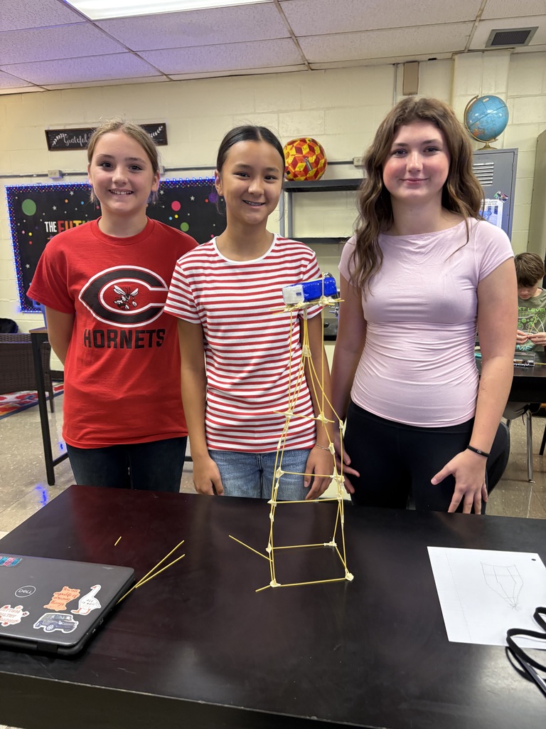 Tallest Spaghetti Tower Challenge students