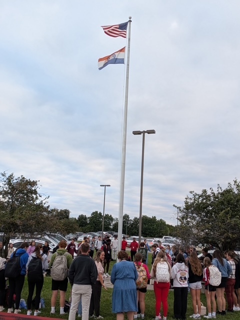CHS students and staff gathered at the CHS flagpole on Wednesday morning to take part in See You at the Pole.