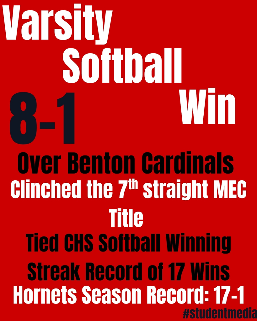 Lady Hornets Softball Win Over Benton Lady Cardinals 