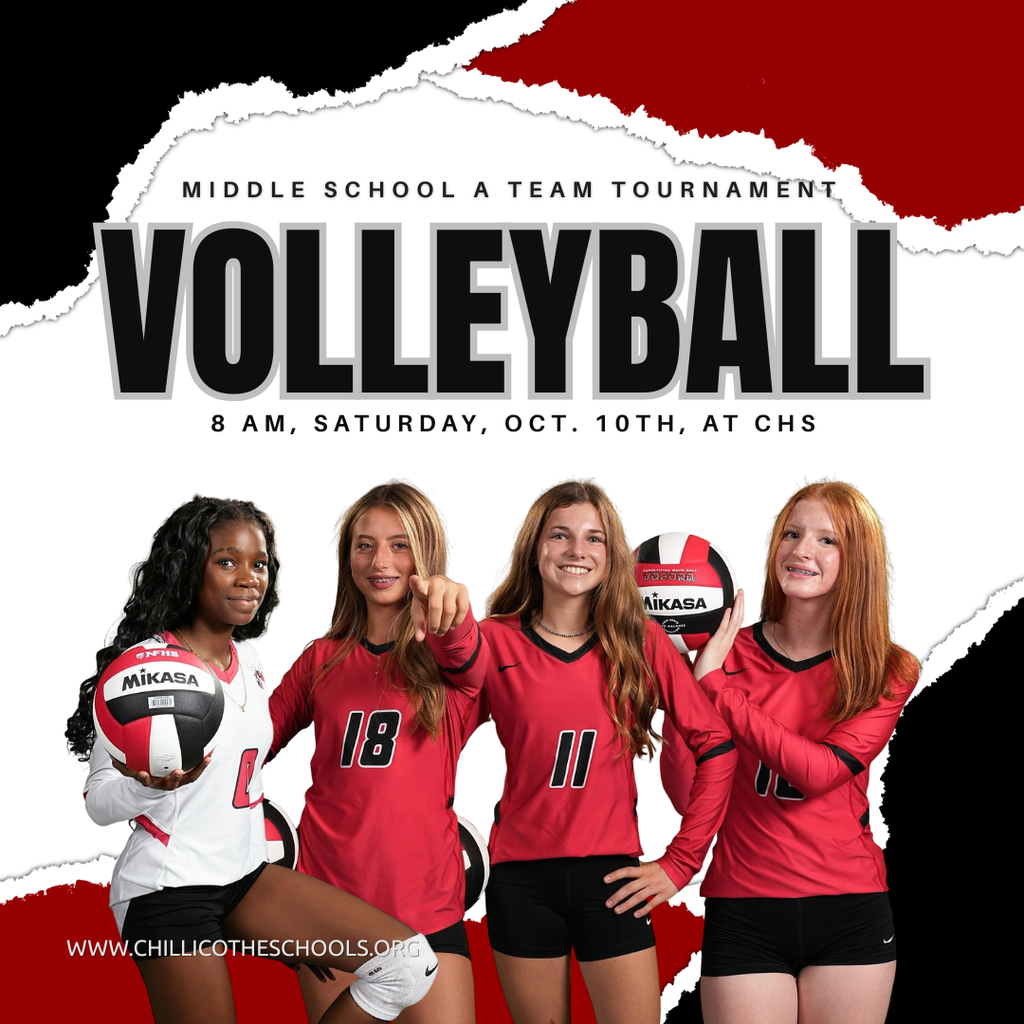 Middle School A Team Tournament Volleyball 8 AM Saturday, Oct. 10th at CHS. Destiny Midgett,  audrey Marshall,  Cambry Woodworth and Leah Crowe.