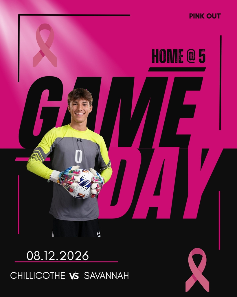 PINK OUT! Chillicothe Hornets soccer game today against Savannah at 5:00 pm