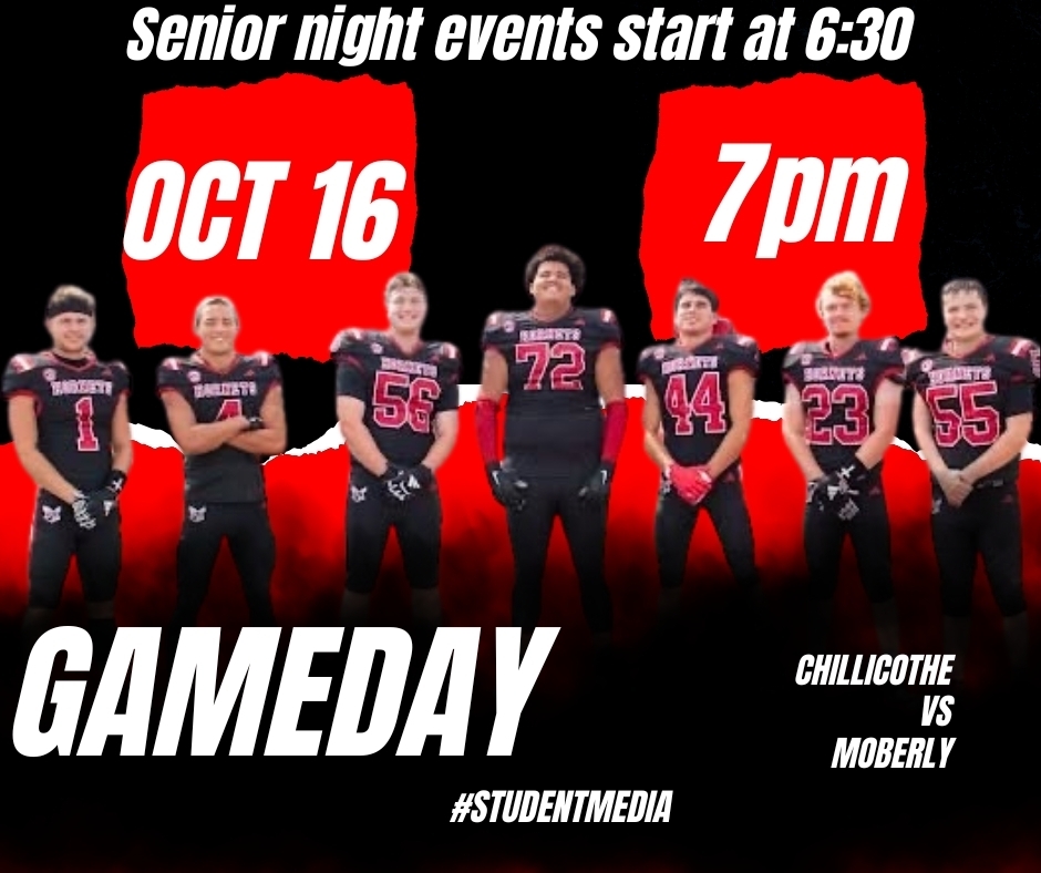 Football Takes On Moberly Tonight At Home SENIOR NIGHT events start at 6:30 Game starts at 7