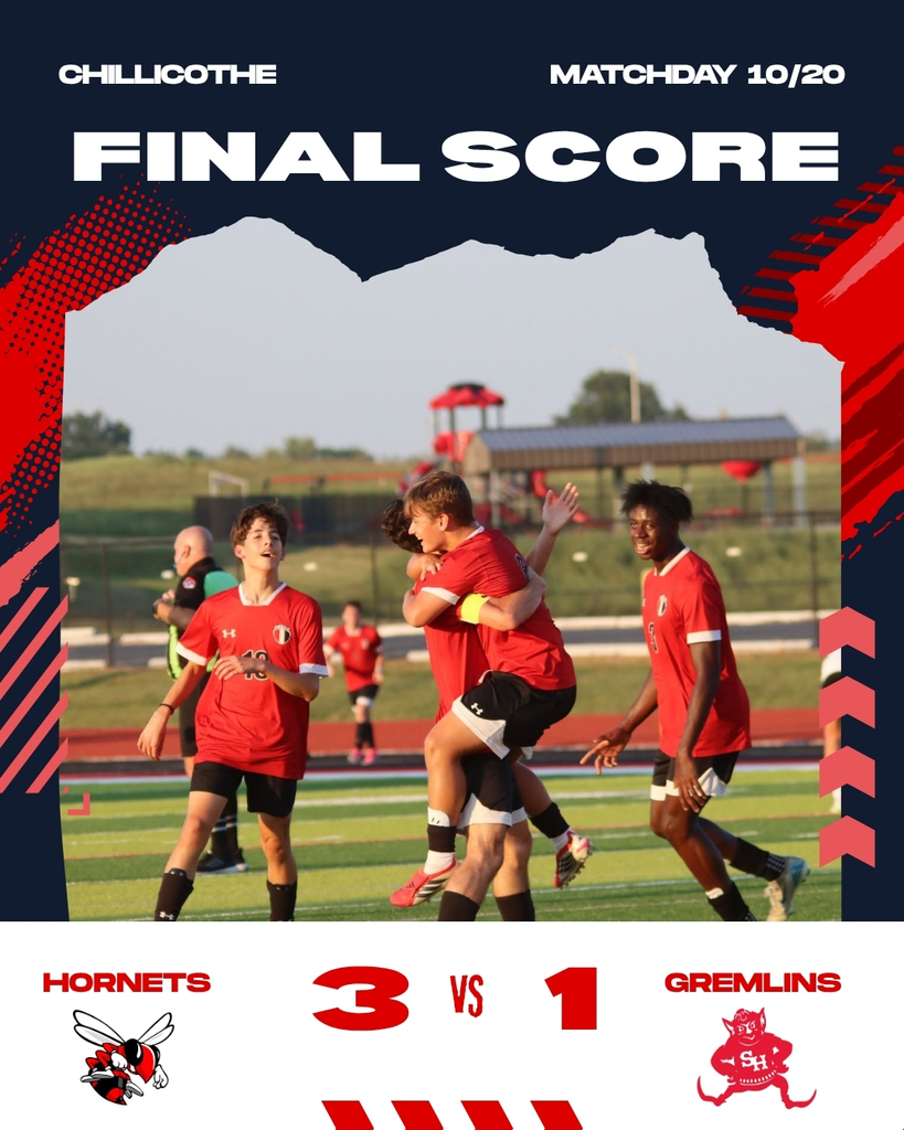Chillicothe Hornets soccer game results 3-1 against sacred heart
