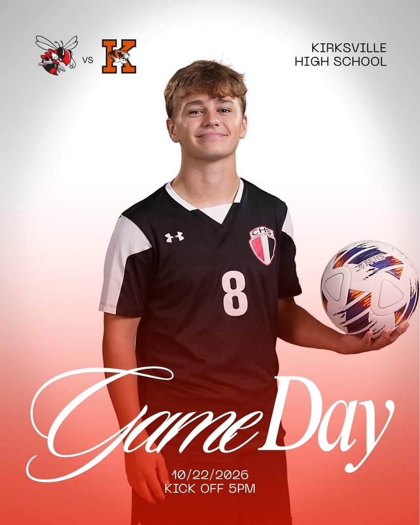 Chillicothe Hornets soccer game day away against Kirksville at 5:00 pm