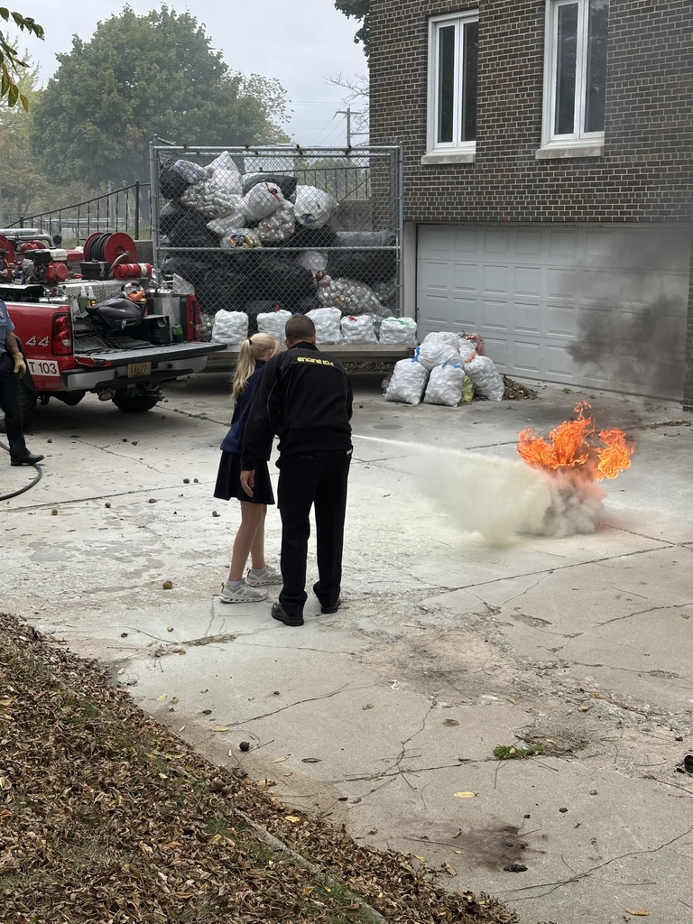 girl and firefighter