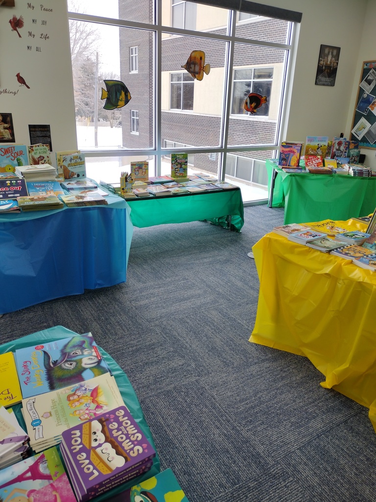 Students are excited to preview the Book Fair.