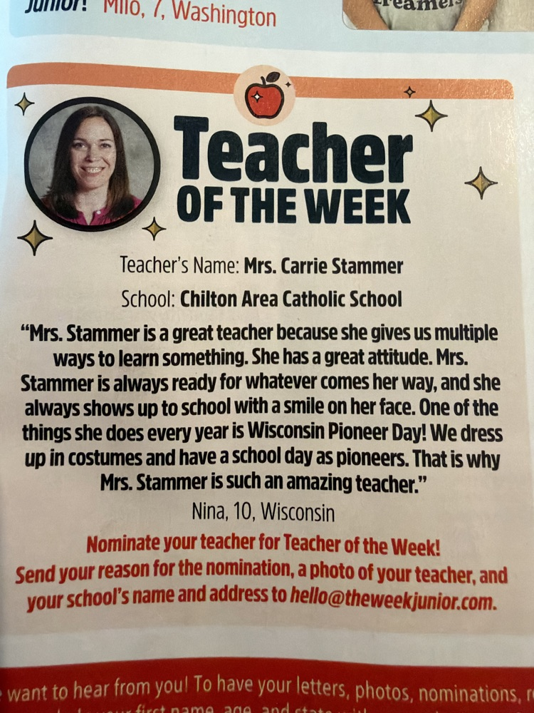 teacher of the week