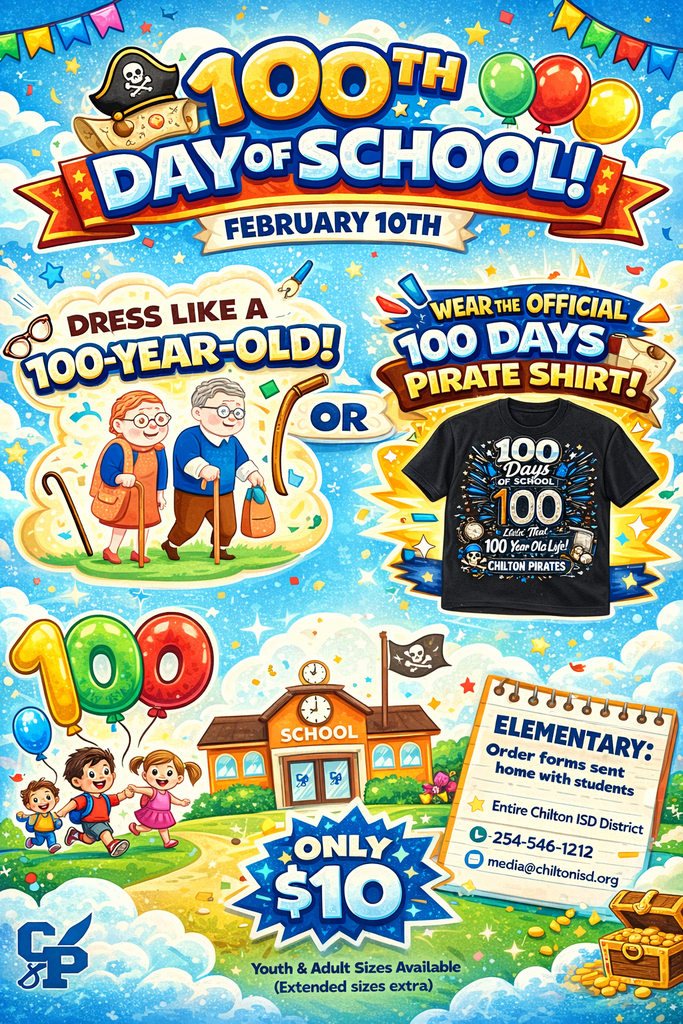100th Day of School celebration flyer