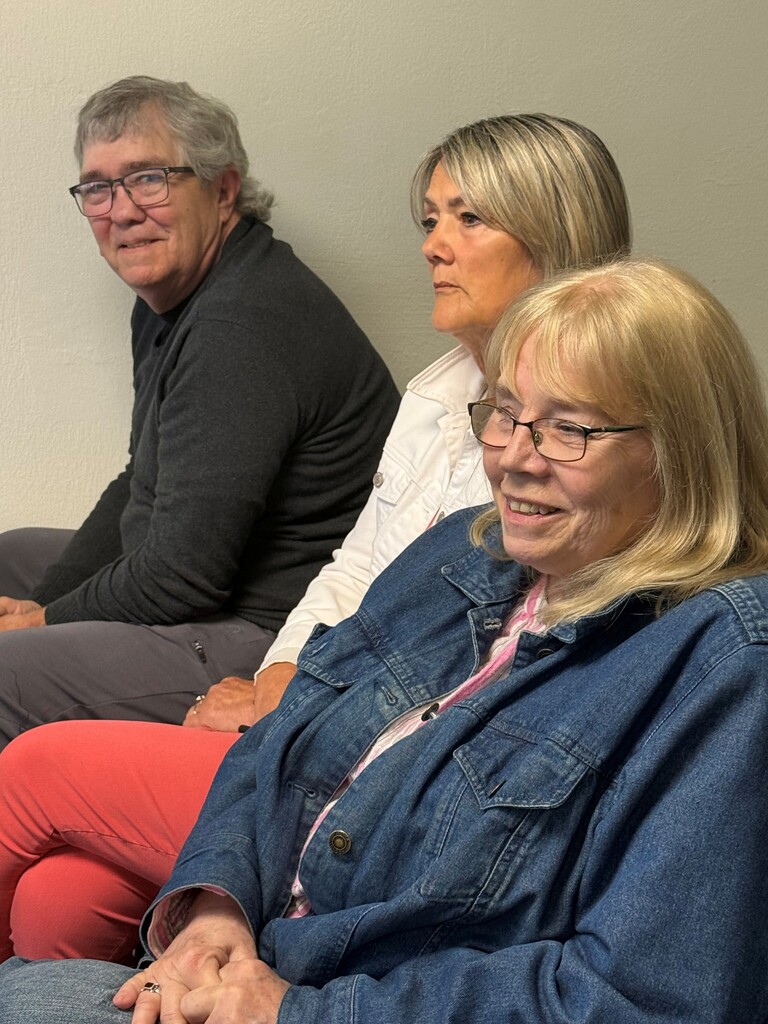 Three Montgomery family members seated for the Jefferson County Commissioners to declare the proclamation that this Thursday, June 4 is Duane L. Montgomery Day.