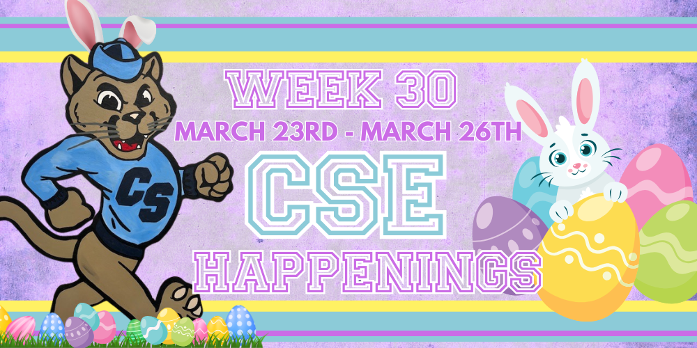 CSE: WEEK 30 HAPPENINGS
