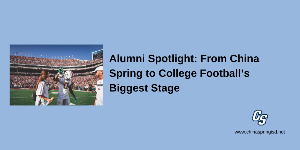 Alumni Spotlight: From China Spring to College Football's Biggest Stage