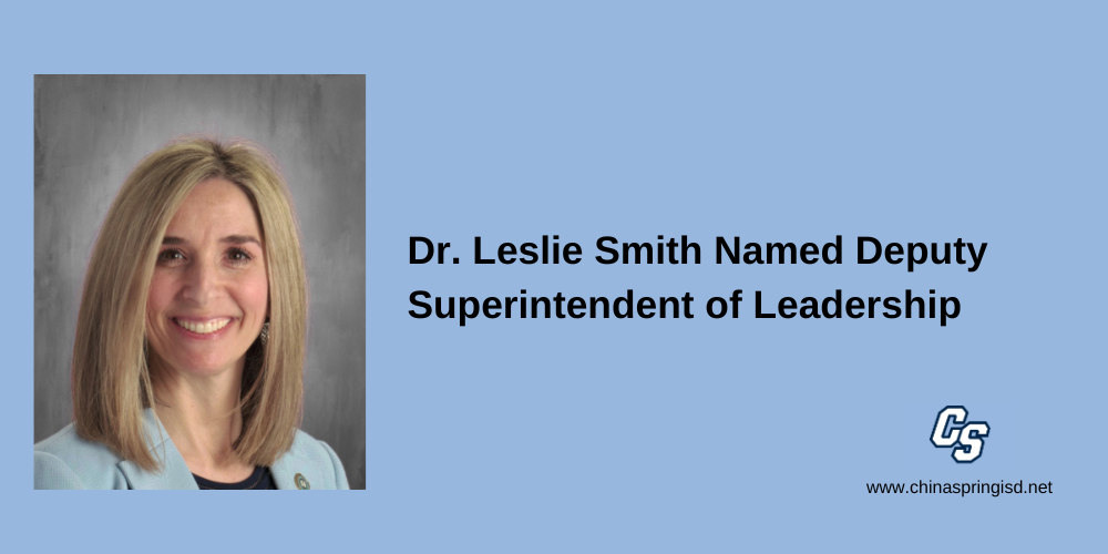 Dr. Leslie Smith Named Deputy Superintendent of Leadership