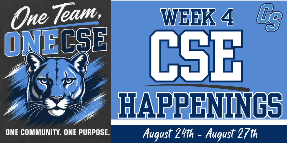 CSE: Week 4 Happenings August 24th - August 27th