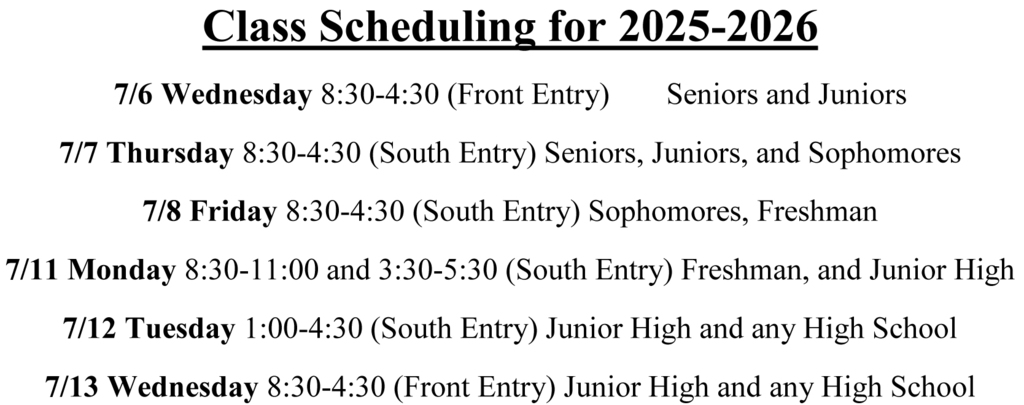schedule to schedule