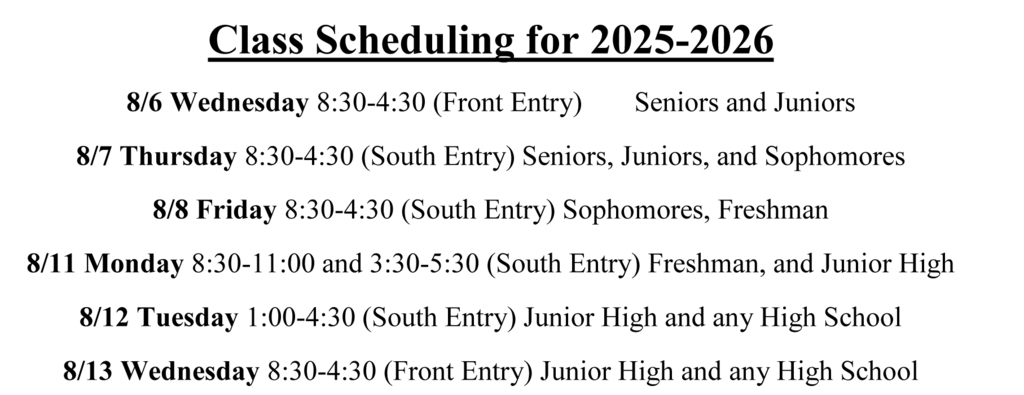 schedule to schedule