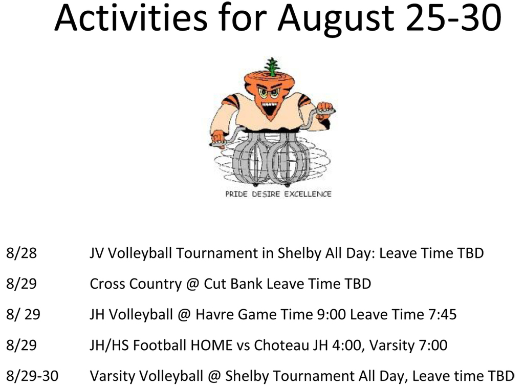 activities schedule