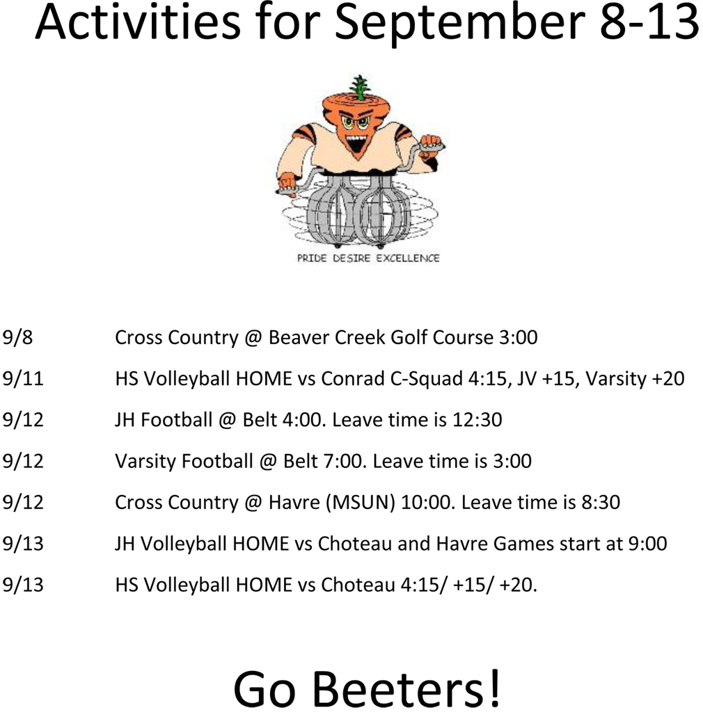 activities schedule