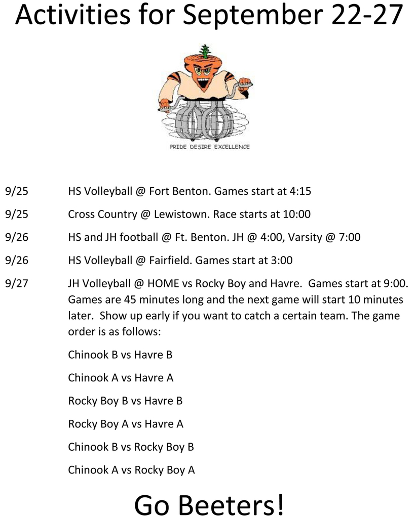 activities schedule
