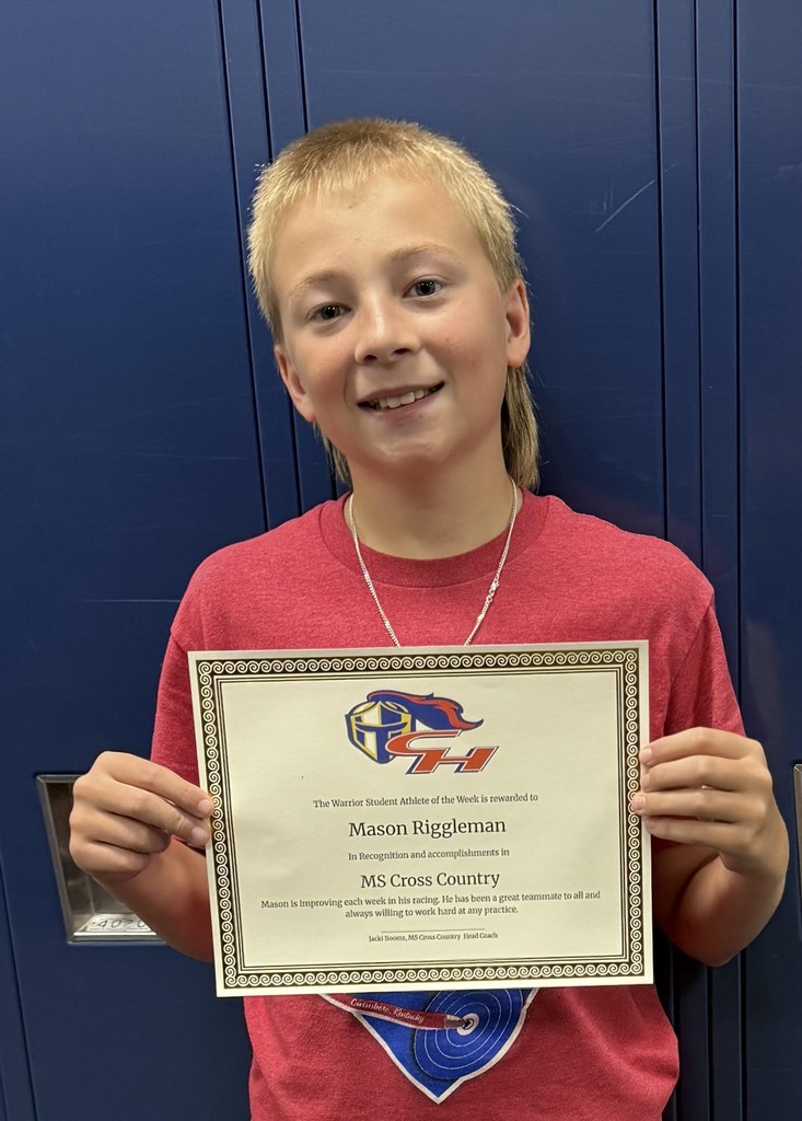 Middle School Athlete of the Week Mason Riggleman