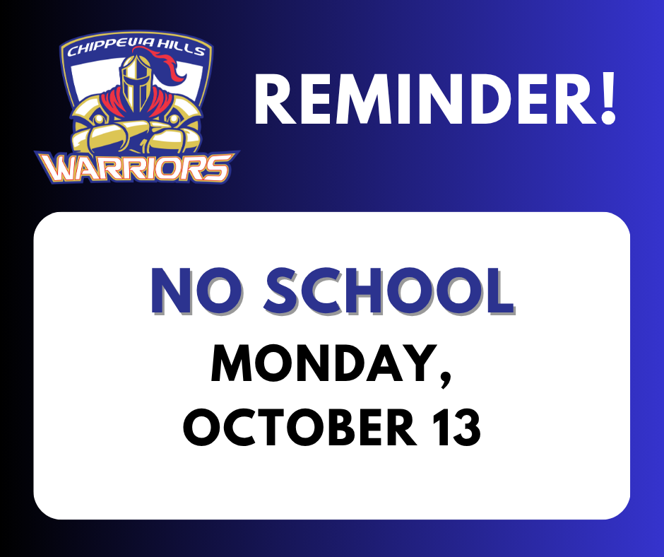 No School Monday, October 13