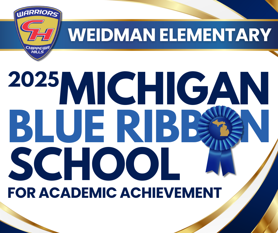 Weidman Elementary Named Michigan Blue Ribbon School for Academic Achievement