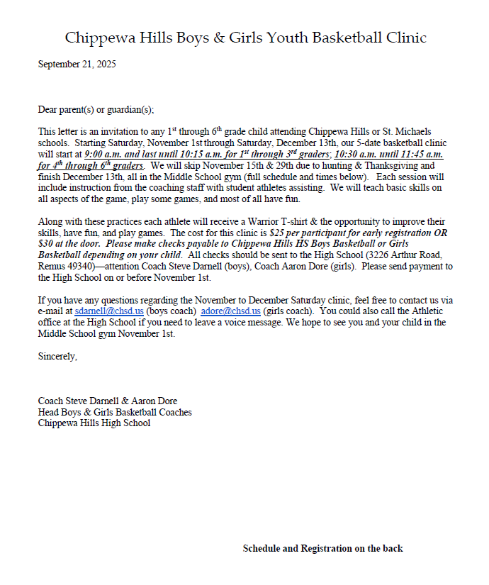 Youth Basketball Clinic