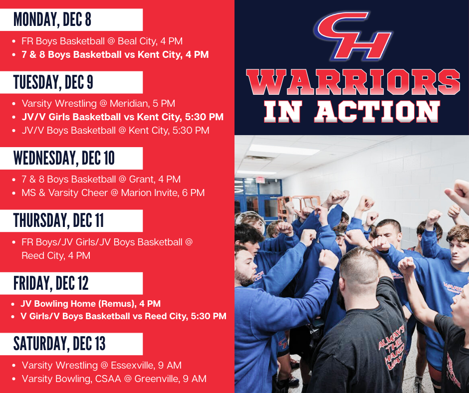 Warriors in Action: Week of December 8