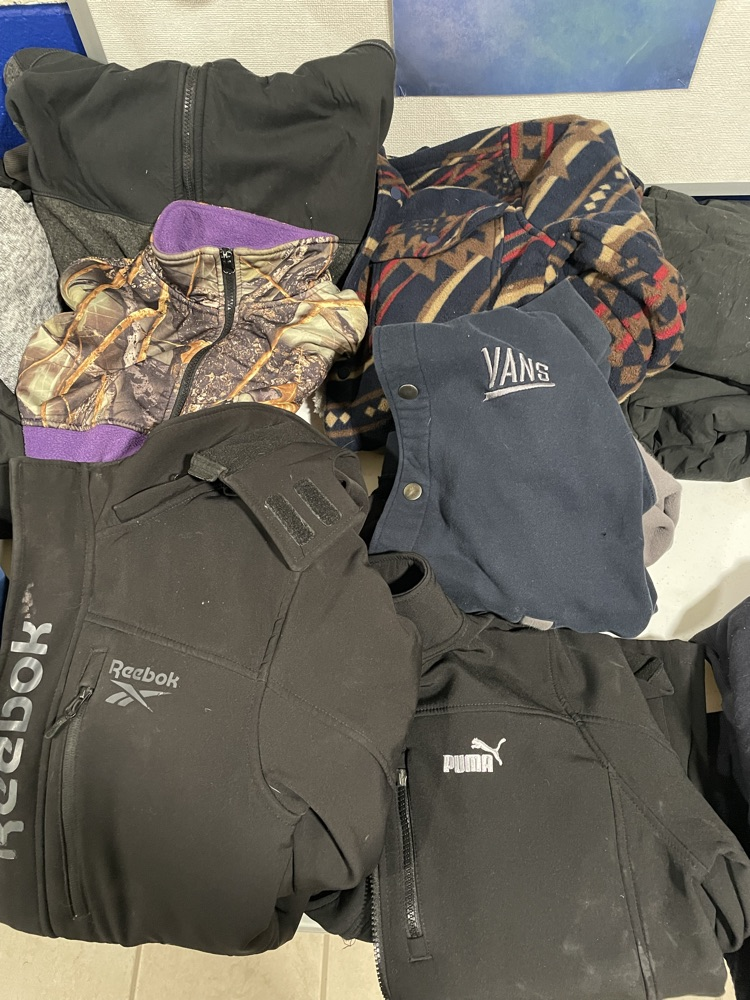 Coats, zip ups, and sweatshirts 