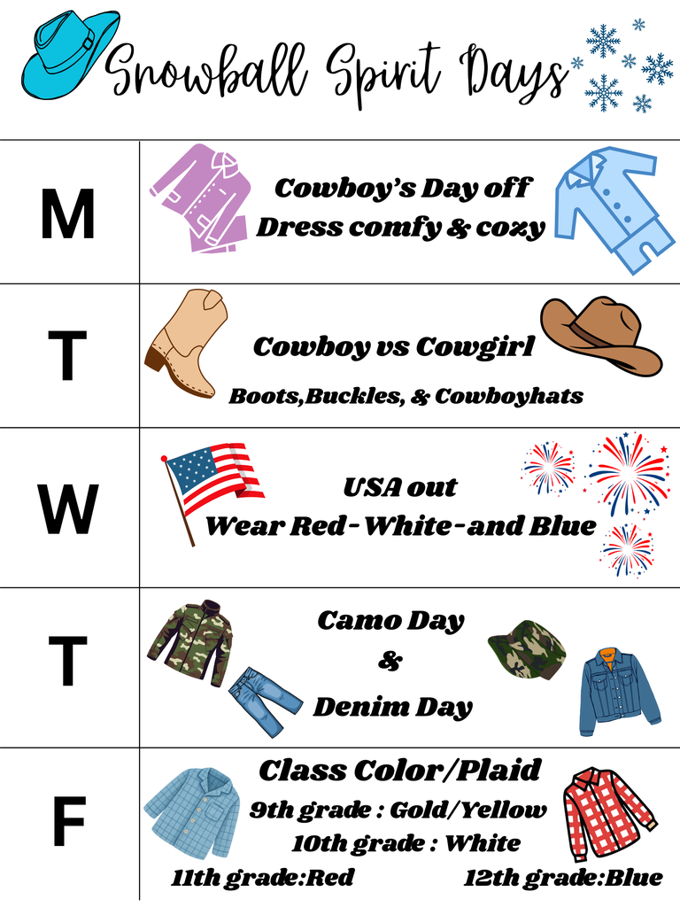 Snowball Spirit Days