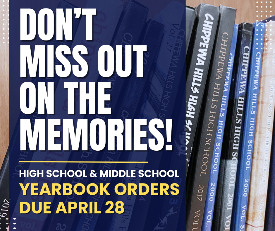 Yearbook orders due April 28