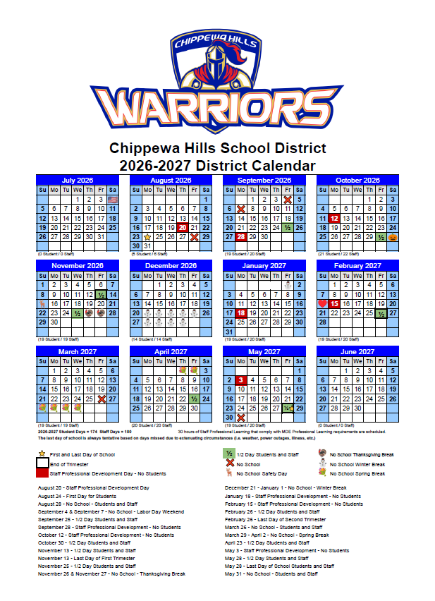 2026-27 District Calendar