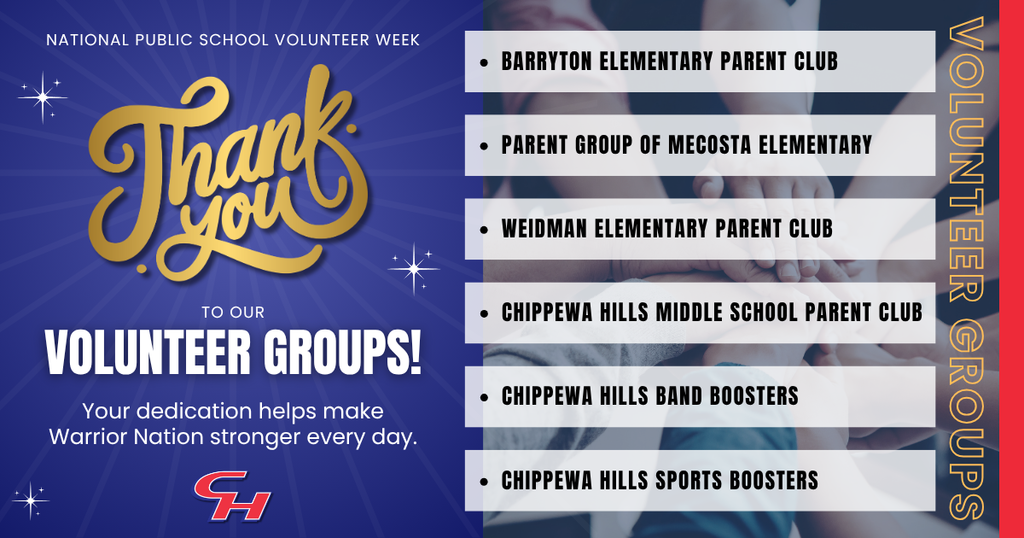 Thank you Volunteer Groups