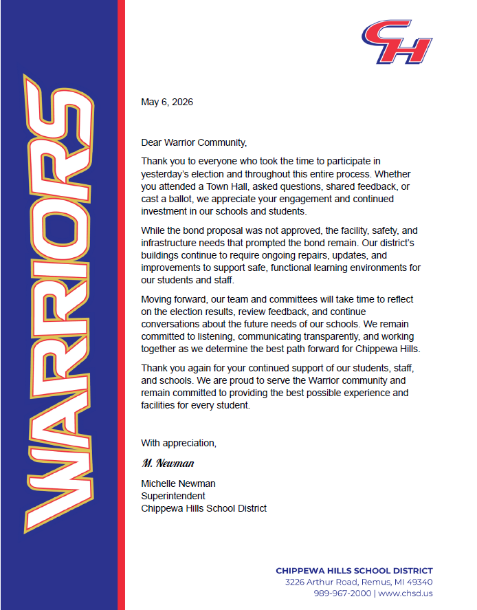 Community Update on May Bond Proposal