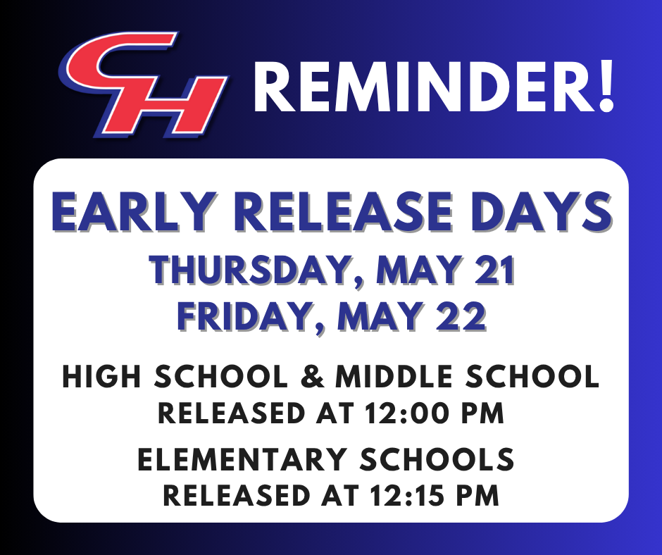 Early Release Day reminder