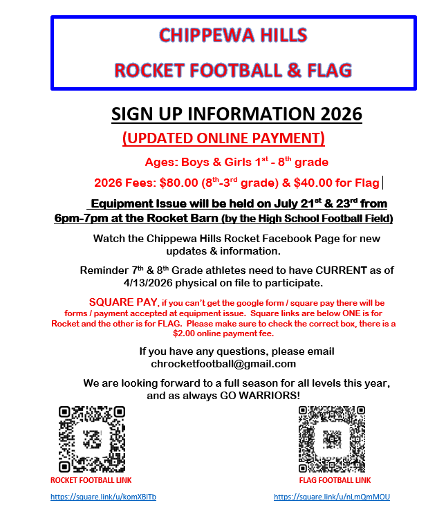 Rocket & Flag Football Sign Ups