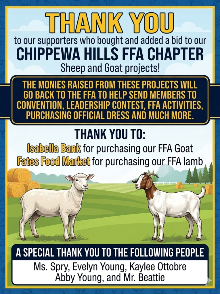 Thank you for supporting Chippewa Hills FFA
