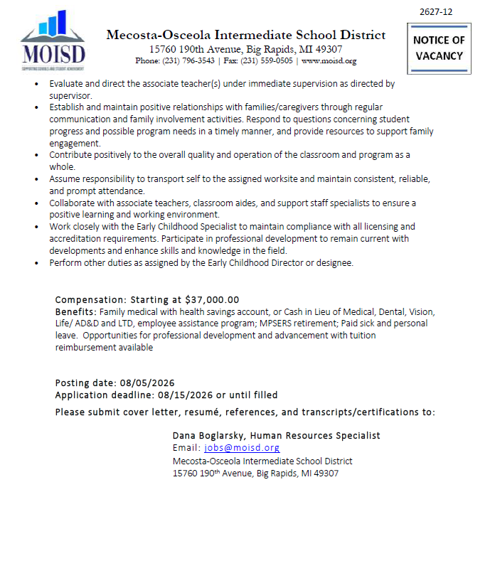 GSRP Lead Teacher Job description - pg 2