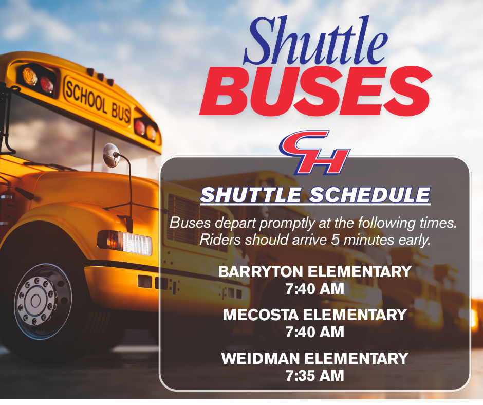 Shuttle bus schedule