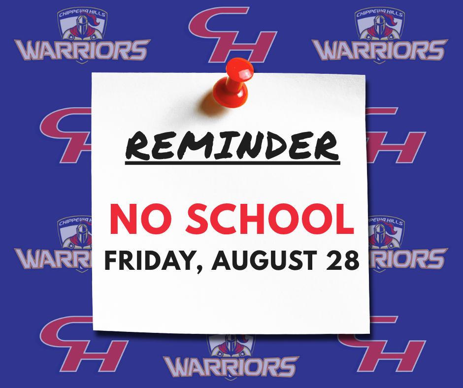 No School Friday, August 28