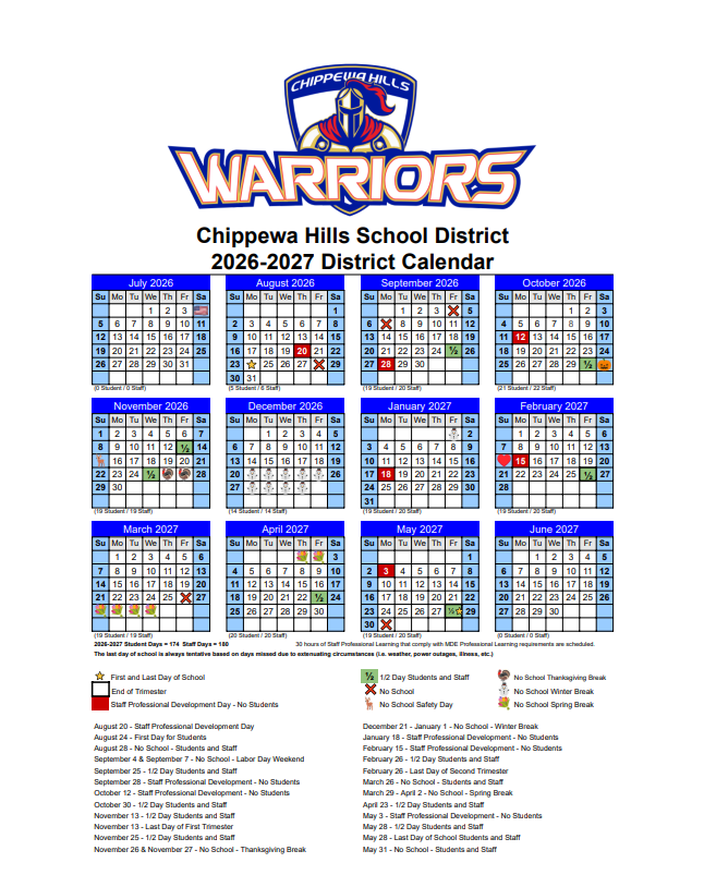 2026-27 District Calendar