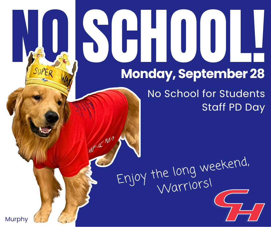 No School Monday, September 28